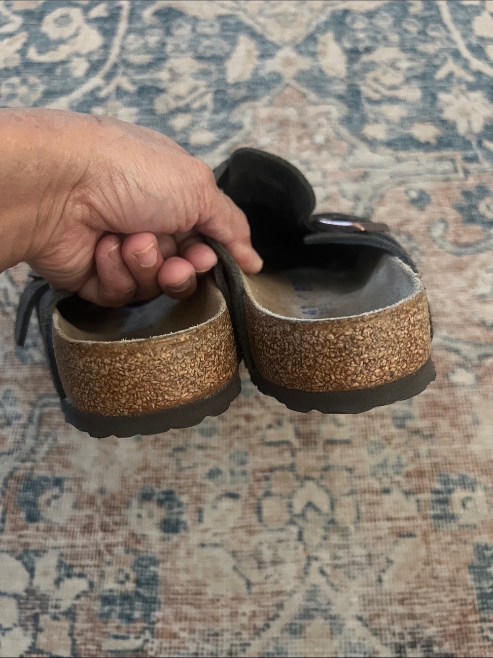 Birkenstock Dark Brown Suede Slip-On Clogs with Buckle - size 41 or US 8 - 8 1/2 - Picture 4 of 10
